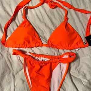 Vibrant Orange Bikini Set